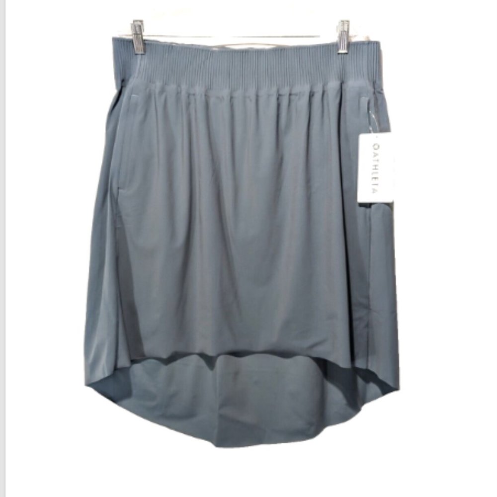 NWT Athleta Comic Pull-On Hi-Low Skirt Plus Size 1X Gray